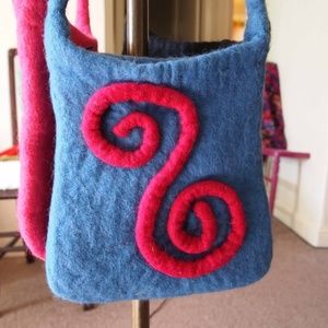 Felt Crossbody Bag Festival Boho Purse Nepal